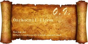Oszkocsil Ilona névjegykártya