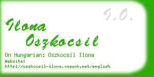 ilona oszkocsil business card